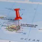 Gran Canaria Marked With Red Pushpin on Map