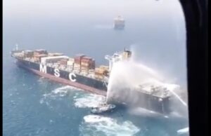 Fire breaks out on MSC containership in UAE waters