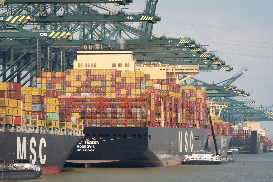 MSC containership breaks draught record at Port of Antwerp-Bruges