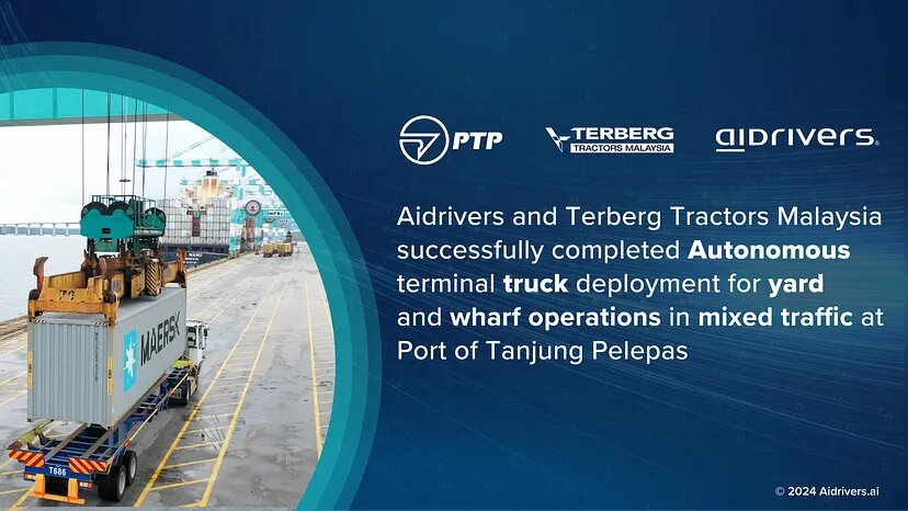 Aidrivers, Terberg deploy autonomous terminal trucks at Port of Tanjung Pelepas