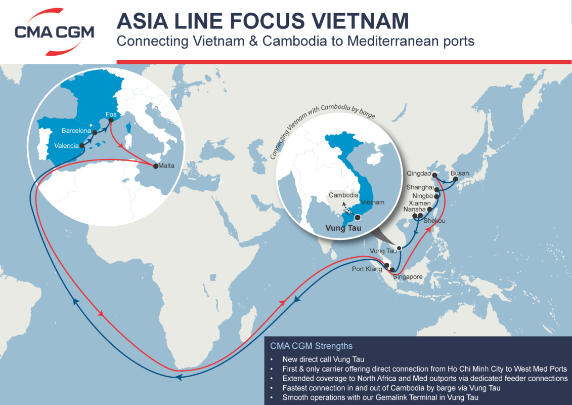 CMA CGM adds direct Vung Tau call on MEX1 service