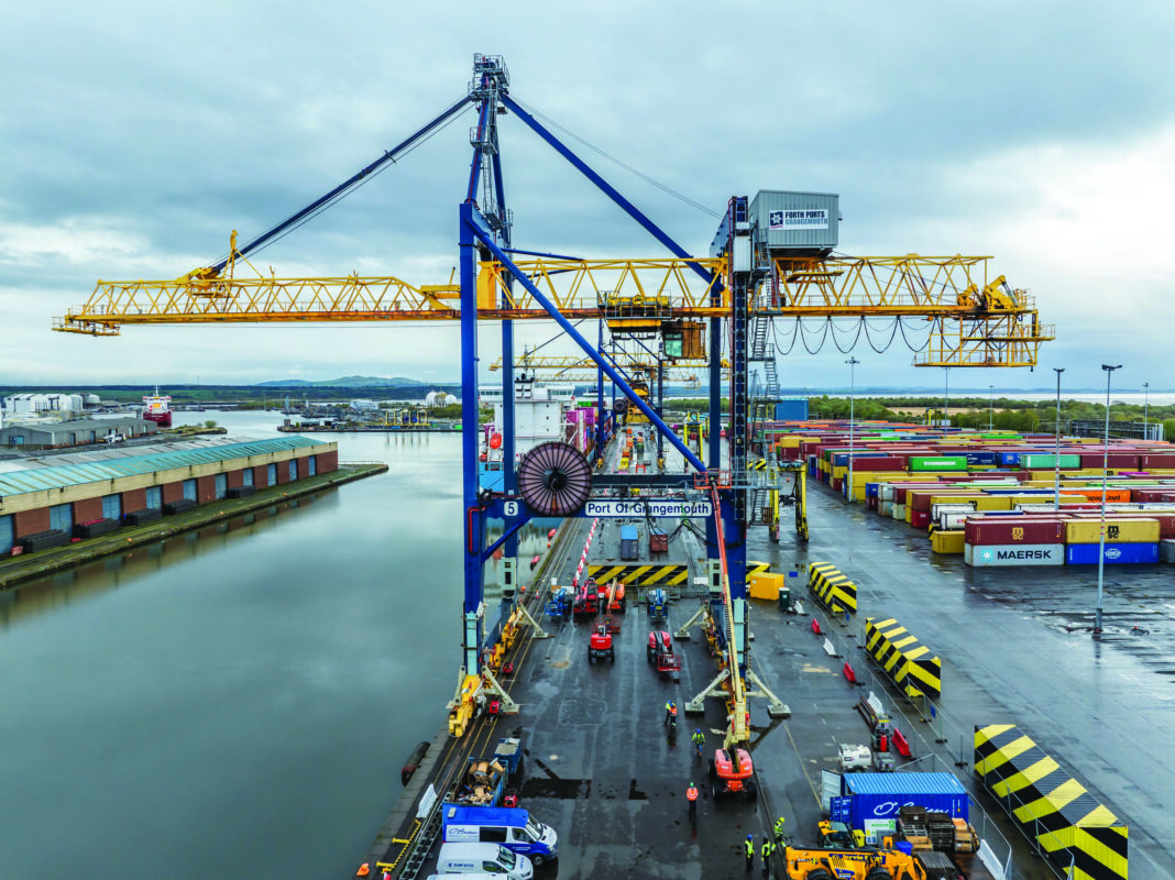 Liebherr raises STS cranes at Grangemouth port