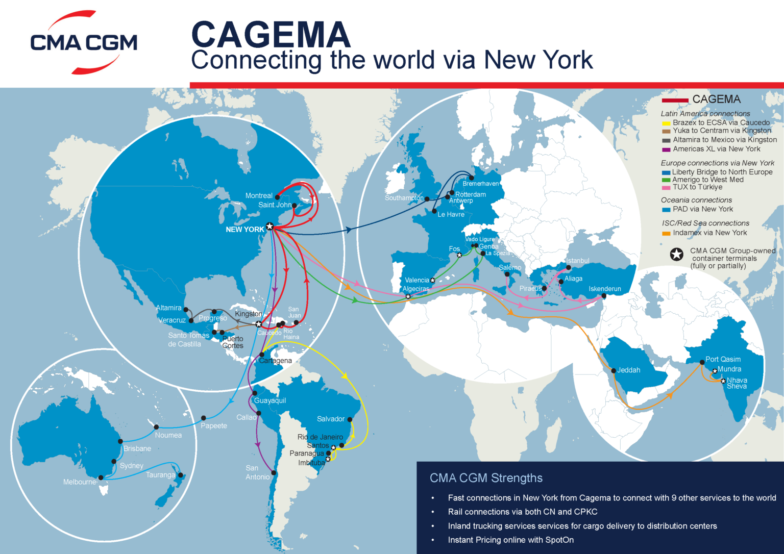 CMA CGM adds Montreal call to CAGEMA service