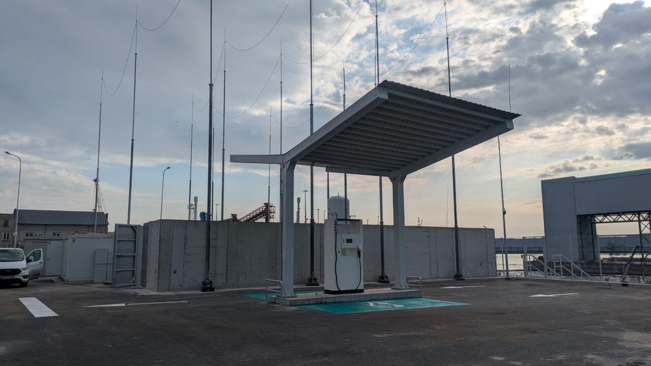 Klaipėda Limanı yeşil hidrojen istasyonu inşaat alanı
