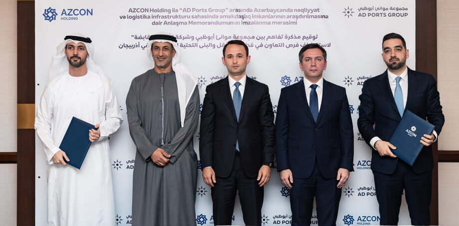 AD Ports Group ile AZCON Holding arasında imzalanan Azerbaycan koridoru MoU temsili görseli