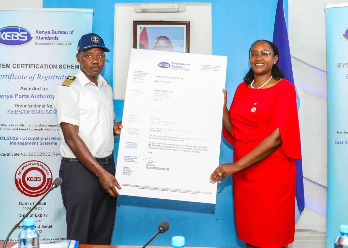 Kenya Ports Authority gains ISO safety and environment marks